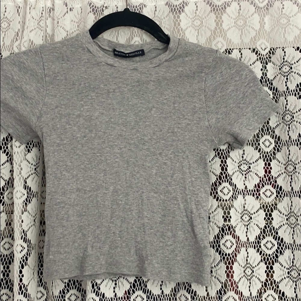 BRANDY MELVILLE GRAY CROP TOP